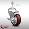Service Caster 4 Inch SS Maroon Polyurethane Swivel 3/8 Inch Threaded Stem Caster Brake SCC SCC-SSTS20S414-PPUB-MRN-TLB-381615 - alternate 3